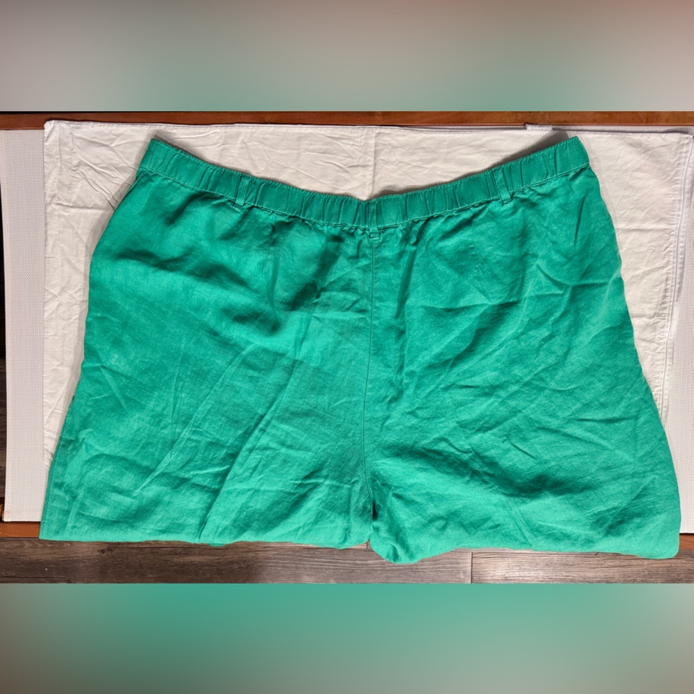 J.Jill NET Linen elastic waist pull on cropped pants size 4X - Picture 5 of 7